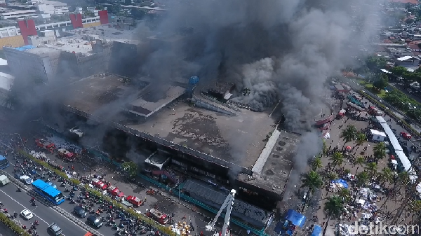 Begini Penampakan Kebakaran Pasar Senen Dari Ketinggian