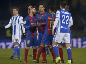 Barca Akhiri Kutukan di Anoeta Barca Akhiri Kutukan di Anoeta