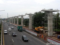 500 Tiang Proyek LRT Jabodebek Sudah Terbangun
