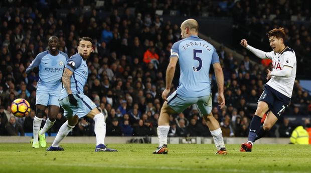 Buang Keunggulan Dua Gol, City Diimbangi Spurs