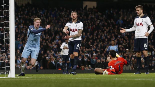 Buang Keunggulan Dua Gol, City Diimbangi Spurs