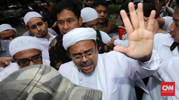 Pemimpin Front Pembela Islam (FPI) Rizieq Shihab, di Jakarta, 2017.