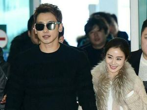 Gaya Santai Bulan Madu Rain dan Kim Tae Hee di Indonesia