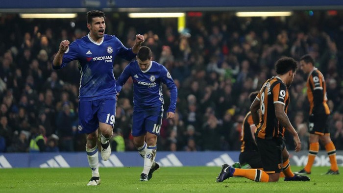 Costa Tandai Penampilan ke-100 bersama Chelsea dengan Gol
