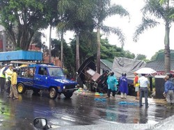 Truk Tabrak Biker dan PKL, Satu Orang Tewas dan Tiga Luka