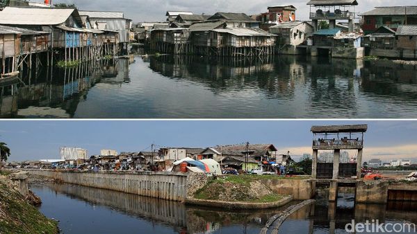 Pojokan Pintu Air Pluit Dulu dan Sekarang