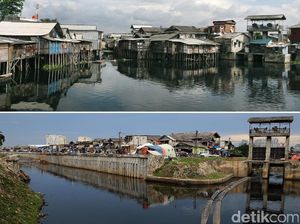 Pojokan Pintu Air Pluit Dulu dan Sekarang