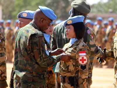 Prajurit TNI di Sudan Terima Medali Kehormatan PBB