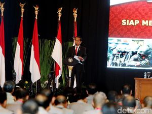 Jokowi Beri Wejangan di Rapim Polri Jokowi Beri Wejangan di Rapim Polri