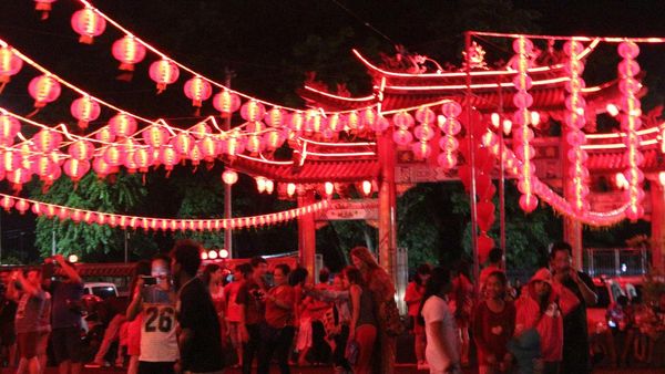 Kemeriahan Imlek di Vihara Satya Dharma Denpasar, Bali
