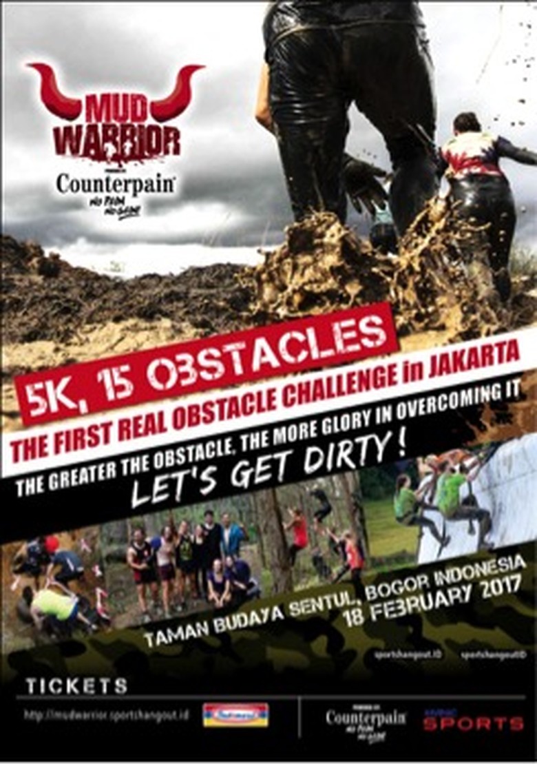 Counterpain Mud Warrior 2017! Ajang Lari Rintangan Pertama di Jakarta