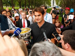 Perayaan Hingga Larut Federer dan Anak-Anaknya