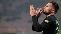 Danilo DAmbrosio mencetak gol perdananya untuk Inter Milan (Foto: Emilio Andreoli/Getty Images)
