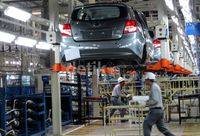 Pabrik Nissan di Purwakarta yang memproduksi mobil Datsun. 