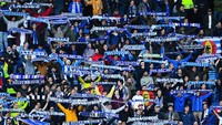 Di Cornella-El Prat, Sevilla harus menelan kekalahan 1-3 dari Espanyol yang dapat dukungan penuh dari para suporternya (David Ramos/Getty Images).