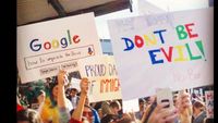 Potret Ribuan Karyawan Google Ramai-ramai Protes Trump