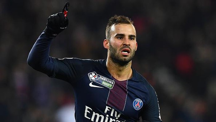 Paris Saint-Germains Spanish forward Rodriguez Jese celebrates after scoring a goal during the French League Cup football match between Paris Saint-Germain (PSG) and Lille (LOSC) at the Parc des Princes stadium in Paris on December 14, 2016.  / AFP / FRANCK FIFE        (Photo credit should read FRANCK FIFE/AFP/Getty Images)