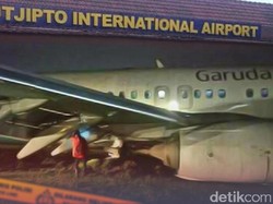 3 Investigator KNKT Selidiki Tergelincirnya Garuda di Yogya