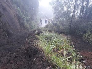BPBD Kabupaten Pasuruan Waspadai Rekahan Tanah di Gunung Arjuno