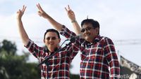 Senyum Semringah Ahok dan Djarot di #KonserGue2