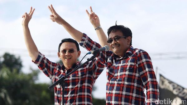 Senyum Semringah Ahok dan Djarot di #KonserGue2