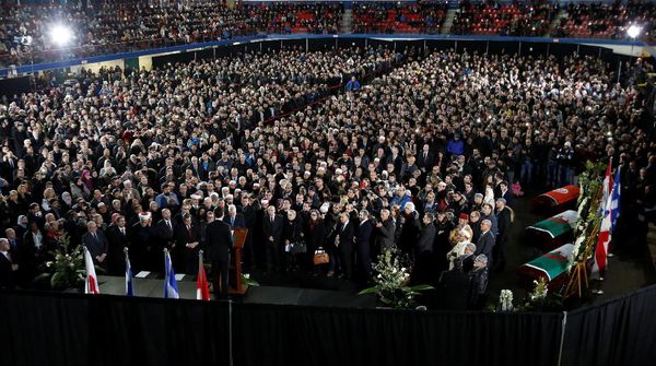 Penghormatan Terakhir Korban Penembakan Masjid Kanada