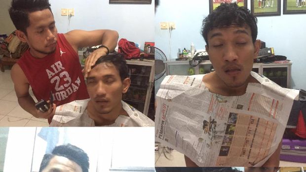 Ketika Andik Vermansah Jadi Tukang Cukur Rambut