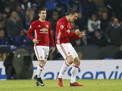 MU Unggul 2-0 Atas Leicester Lewat Gol Mkhitaryan dan Ibra