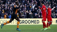 NDiaye merayakan gol yang dicetak di menit ke-44. Pool/ Craig Brough/Reuters/detikFoto.