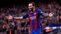 Aleix Vidal. 62 kali main di Espanyol (2021-2022) dan 51 penampilan bersama Barcelona (2015-2017). Foto: Alex Caparros/Getty Images