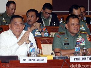Menhan, Panglima TNI dan DPR Bahas Program Kerja