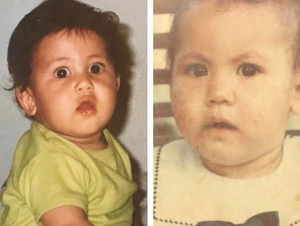 Foto Masa Kecil Pevita Pearce dan Kakaknya