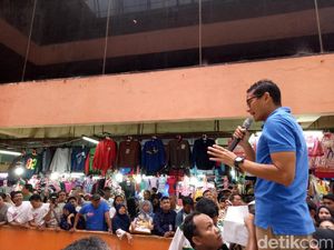Ini 3 Janji Sandiaga ke Pedagang Pasar Tradisional