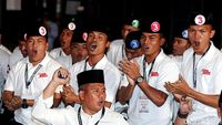 Pendukung Tiga Paslon Ramaikan Debat Terakhir