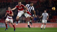 Salomon Rondon. Pemain West Bromwich Albion itu sudah dilanggar 39 kali sepanjang Premier League 2016-17 sejauh ini. (Julian Finney/Getty Images)