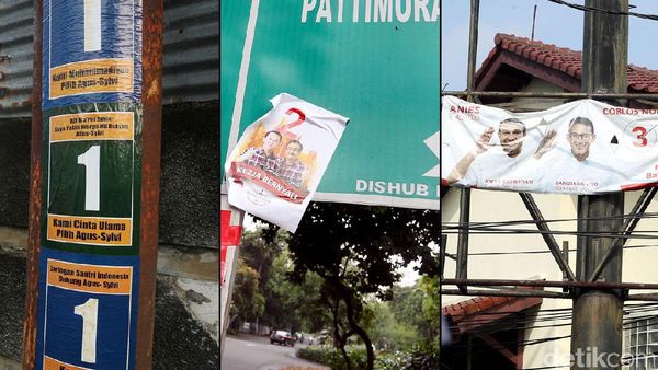 Masa Tenang, Alat Peraga Kampanye Masih Bertebaran