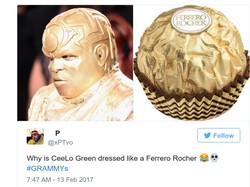 Kostum Emas CeeLo Green di #GRAMMYs Jadi Sasaran Iseng Netizen