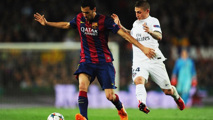Busquets dan Verratti, Barca vs PSG 2015 (FDavid Ramos/Getty Images) Busquets dan Verratti, Barca vs PSG 2015 (FDavid Ramos/Getty Images)