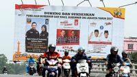 Reklame Dukung Pilkada DKI, Nampang di Beberapa Jalan