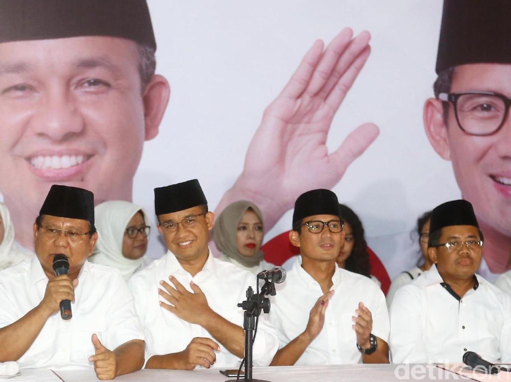 Diungkit TKN, Begini Pidato Prabowo Deklarasikan Anies-Sandi Menang di QC Diungkit TKN, Begini Pidato Prabowo Deklarasikan Anies-Sandi Menang di QC