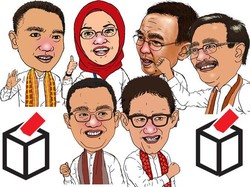 Kemeriahan Kubu Ahok dan Anies Ketika Unggul di Quick Count
