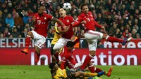 Di tahun 2017, Arsenal berhadapan dengan Bayern di 16 besar Liga Champions. Duel leg pertama dimainkan di markas Bayern. Foto: Reuters