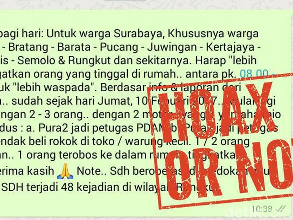 Heboh Orang Nyamar Petugas PLN-PDAM Rampok Rumah Warga Surabaya