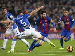 Penalti Messi di Menit 90 Menangkan Barca