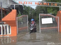 Banjir di Kota Mojokerto Meluas, 7 Sekolah Diliburkan