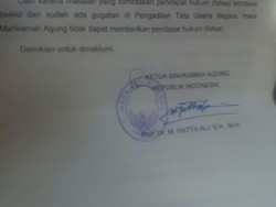 Ini Surat Jawaban MA soal Permintaan Fatwa untuk Status Ahok