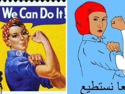 Baju Gambar Wanita Ikonik Amerika yang Berjilbab Ini Populer di Chicago