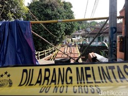 Jembatan yang Ambruk di Sukabumi Baru Selesai Dibangun Dananya Rp 300 Juta