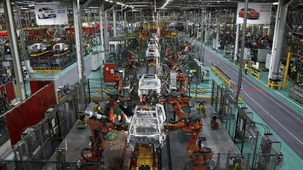 Ilustrasi pabrik mobil. Saat ini yang menguasai pasar mobil di Indonesia adalah yang berasal dari Jepang dan Korea Selatan. 