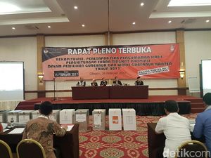 Saksi Pasangan Rano-Embay Walk Out di Pleno KPU Banten Saksi Pasangan Rano-Embay Walk Out di Pleno KPU Banten